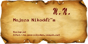 Mojsza Nikodém névjegykártya